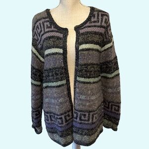Westbound hand knitted cardigan, gray, sz lg